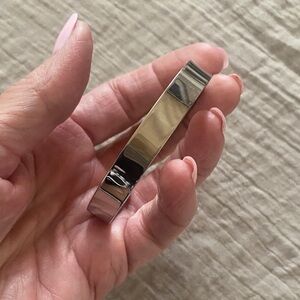 Silver Metal Bangle Bracelet with inscription inside